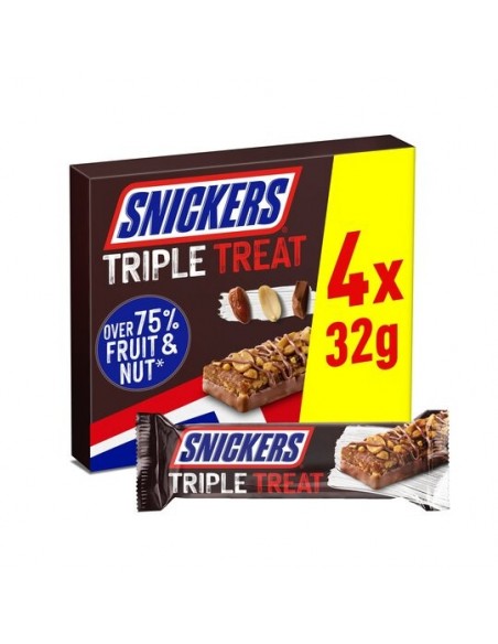 SNICKERS TRIPLE TREAT FRUIT&NUT 4¤32GR
