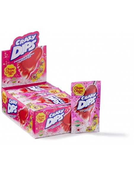 CHUPA CHUPS CRAZY DIPS STRAWBERRY 14 GR