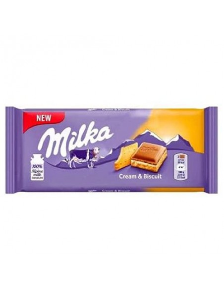 MILKA CREAM&BISCUIT 100 GR