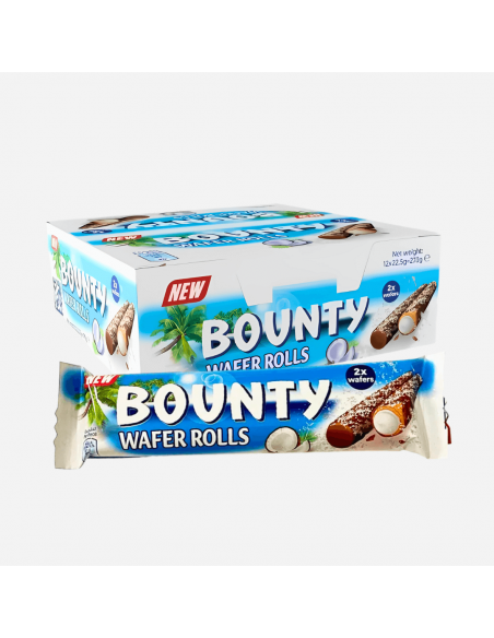 BOUNTY WAFFER ROLLS 22,5 GR