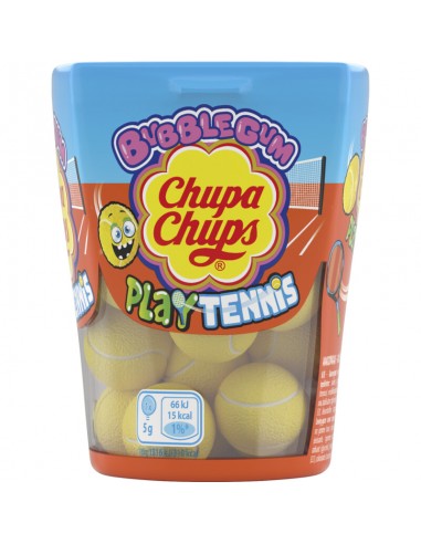 [AR00392] CHUPA CHUPS PLAY TENNIS BUBBLE GUM 90 GR