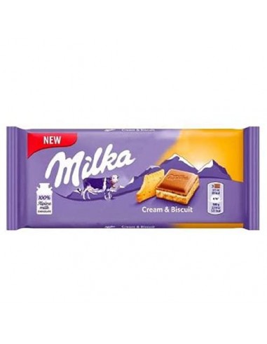 [AR00780] MILKA CREAM&BISCUIT 100 GR