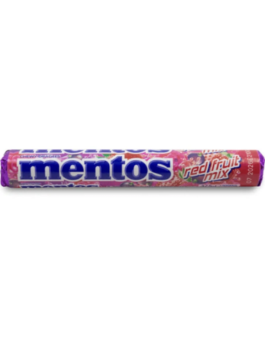 [AR00877] MENTOS RED FRUIT ROULEAUX 38 GR