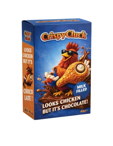 [AR00953] CRISPY CLUCK MILK CHOCOLATE CRISPY 48 GR 4*18 PC