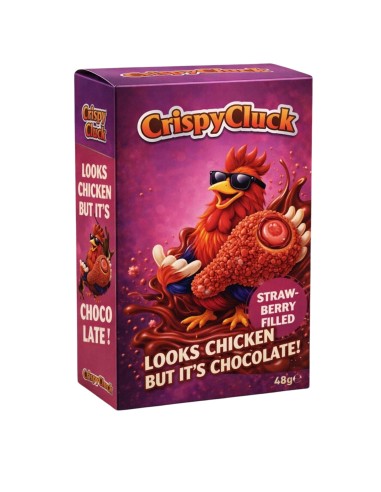 [AR00954] CRISPY CLUCK STRAWBERRY CRISPY 48 GR 4*18 PC