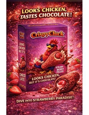 [AR00956] CRISPY CLUCK STRAWBERRY CRISPY 48 GR/18 PC